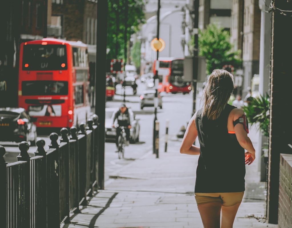 Busy professional managing work and wellness balance